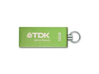 32GB . USB kľúč . TDK Trans-It Metal, zelený, záruka 5 rokov.