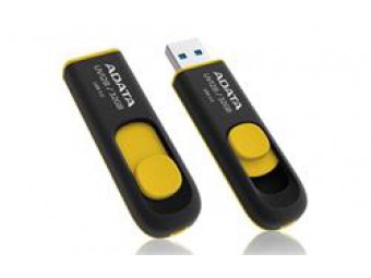 64 GB . USB kľúč . ADATA DashDrive™ Value UV128 USB 3.0, čierno-žltý