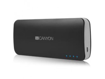 Canyon CNE-CPB100DG externá batéria s nabíjačkou 10.000 mAh, dual USB 5V/1A/2A, pre smartfóny a tablety, biela