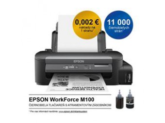 Epson WorkForce M100, A4 mono tlaciaren, USB, LAN