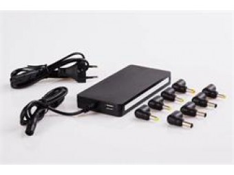 Napájací univerzálny adaptér 90W slim automatic, USB